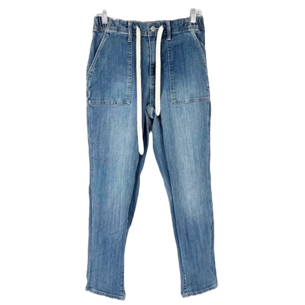 JUDY BLUE Jogger Drawstring Jeans in Classic Blue Size 1 / 25 — So Comfortable!! - Picture 2 of 6